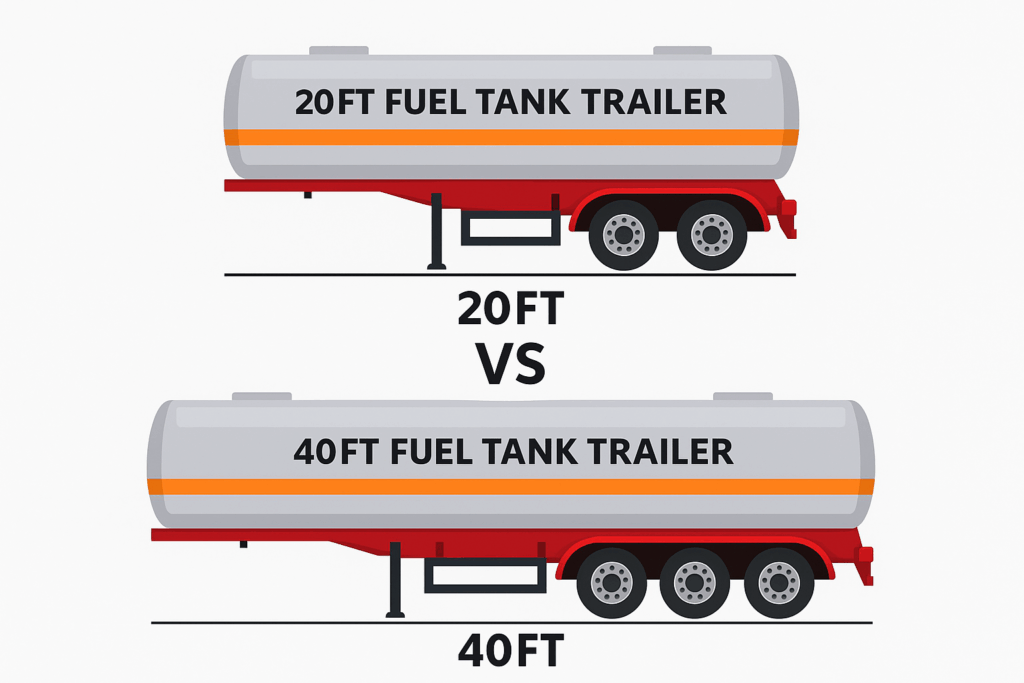 fuel tank trailer 40ft vs 20ft
